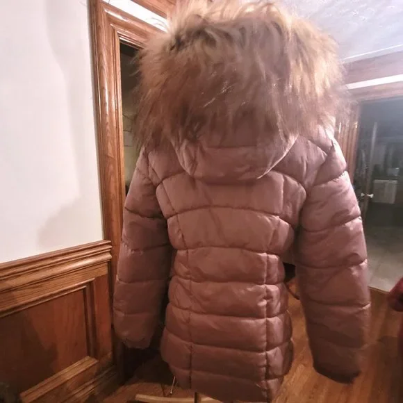 Reebok Fitted Dusty Pink Hooded Parka, sz Medium, NWOT - Picture 8 of 10